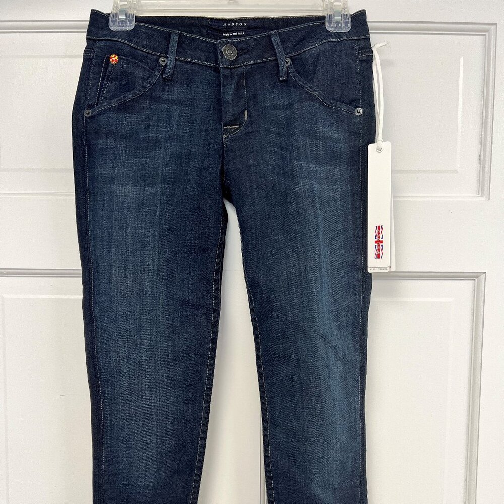 NEW Hudson Dark Wash Super Skinny Cropped Jeans Size 25  - W428DHA